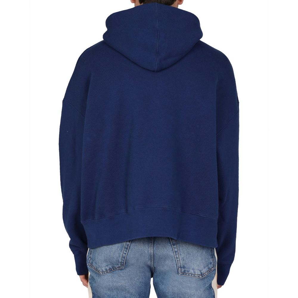 Palm Angels Blue Cotton Sweatshirt