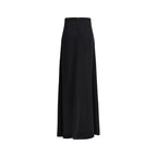 Valentino Garavani Black Silk Long Skirt