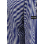 Balenciaga Blue Cotton Pattern Shirt