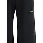 Off-White Black Cotton Casual Pants