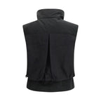 PINKO Black Nylon Sleeveless Jacket