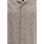 Off-White Beige Viscose Shortsleeve Shirt