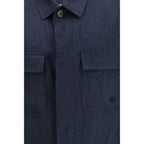 Etro Blue Wool Oves Aries Full-Length Jacket