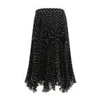 Valentino Garavani Black Silk Skirt