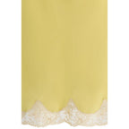 Saint Laurent Bicolor Silk Midi Skirt