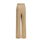 Valentino Garavani Beige Silk Dress Pants