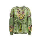 Valentino Garavani Bicolor Silk Pattern Shirt