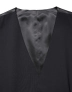 Dolce & Gabbana Black Wool Single Breasted Waistcoat Vest