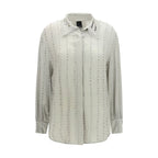 PINKO Gray Viscose Pattern Shirt