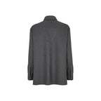 Fendi Gray Cashmere Full-Length Jacket