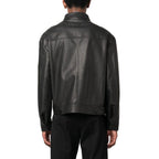 Prada Black Lamb Leather Leather Jacket