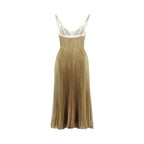 Prada Gold Polyester Cocktail Dress