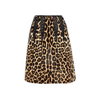 Bottega Veneta Brown Leather Midi Skirt