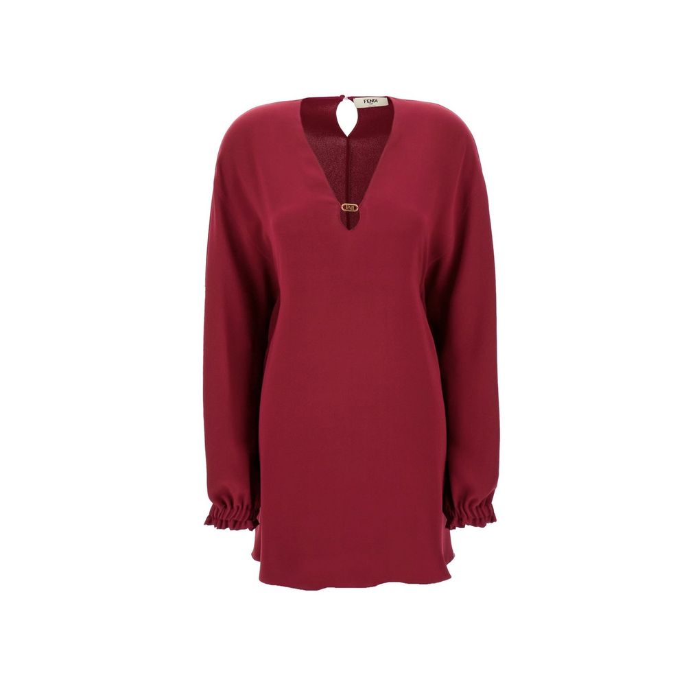 Fendi Purple Silk Casual Dress