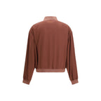 Versace Bordeaux Silk Bomber