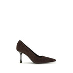 Jimmy Choo Brown Leather High Heel Pumps