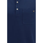 Valentino Garavani Blue Cotton Polo Shirt
