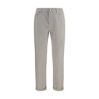 Brunello Cucinelli White Cotton Straight-Leg Jeans