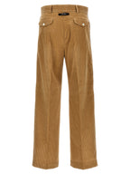 Palm Angels Beige Cotton Casual Pants