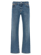 Stella McCartney Blue Cotton Cropped Jeans