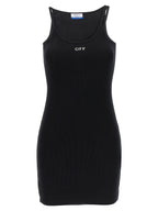 Off-White Black Cotton Short Dress
