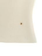 Moschino White Virgin Wool Sleeveles T-Shirt