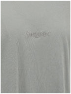 Saint Laurent Gray Cotton T-Shirt