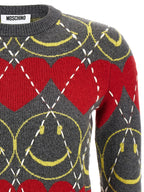Moschino Multicolor Wool Cardigan