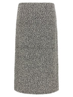 Tory Burch Black Polyamide Midi Skirt