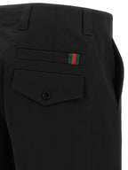 Gucci Black Cotton Casual Pants