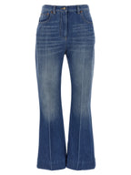 Valentino Garavani Blue Cotton Flared Jeans
