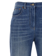 Valentino Garavani Blue Cotton Flared Jeans