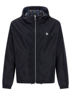 Fendi Blue Polyester Shell Jacket