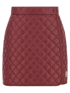 Moncler Bordeaux Polyamide Long Skirt