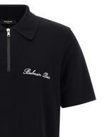 Balmain Bicolor Cotton Polo Shirt
