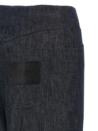 Fendi Blue Cotton High-Waisted Jean