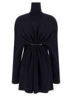 Balenciaga Blue Wool Short Dress
