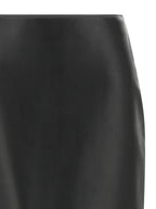 Fendi Black Lamb Leather Midi Skirt