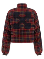 Off-White Bordeaux Cotton Full-Length Jacket