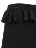 Valentino Garavani Black Virgin Wool Long Skirt
