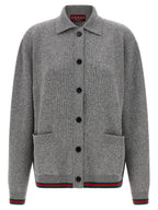 Gucci Gray Wool Cardigan