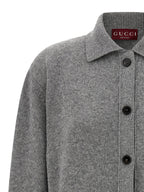 Gucci Gray Wool Cardigan