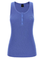 PINKO Blue Cotton Tank Tops