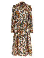 Etro Multicolor Cotton Midi Dress