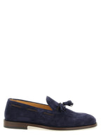 Brunello Cucinelli Blue Calfskin Slip-On Loafers