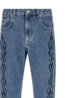 Isabel Marant Blue Cotton Straight-Leg Jeans
