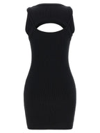 Off-White Bicolor Cotton Short Dress