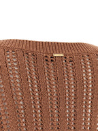 Twinset Brown Cotton Cardigan