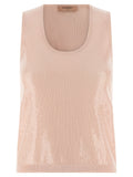 Twinset Multicolor Cotton Sleeveles T-Shirt