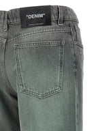 Off-White Gray Cotton Jeans Denim